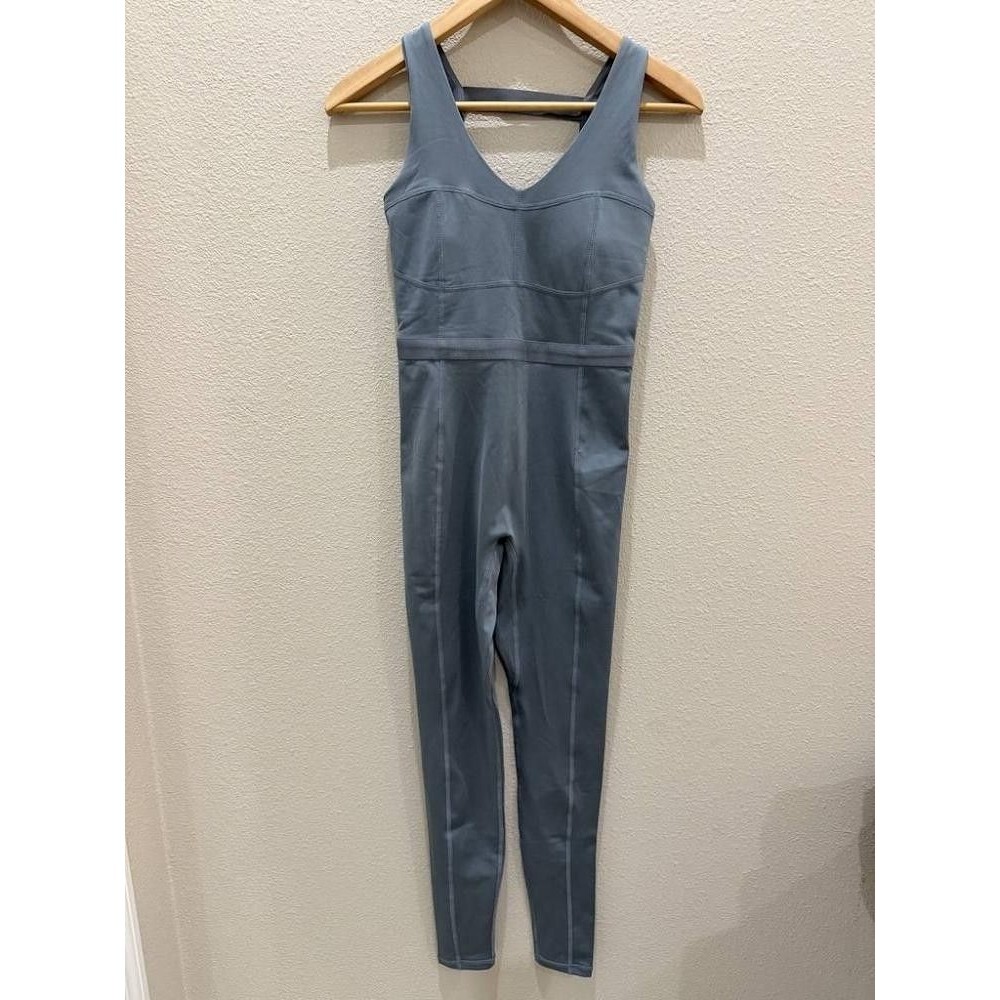 NWT Fabletics Motion365+ Jumpsuit Steel Blue Athletic Jumpsuit XS